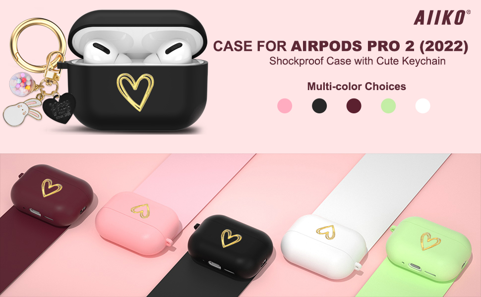 Aiiko AirPods Pro 2 Case, Apple Airpods Pro 2nd Generation