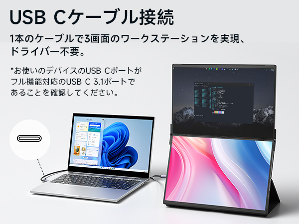 Amazon.co.jp: JSAUXポータブルモニターFlipGoタッチ16インチ2.5