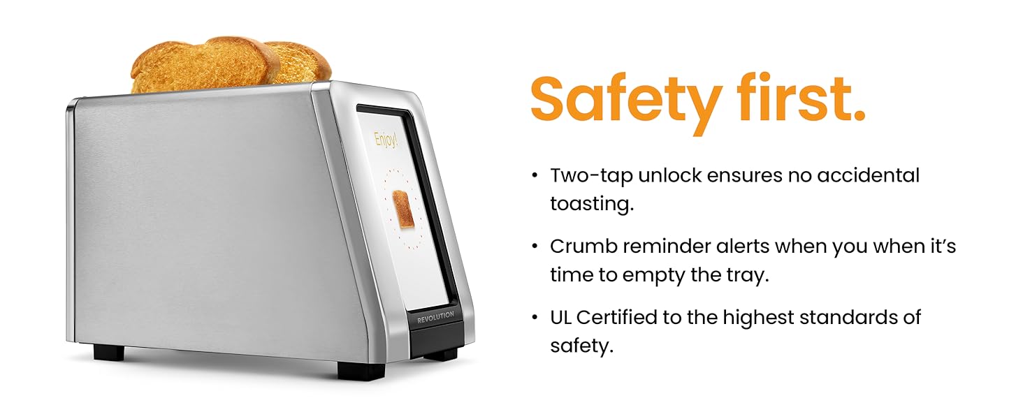 Revolution R180B HighSpeed Touchscreen Toaster, 2Slice