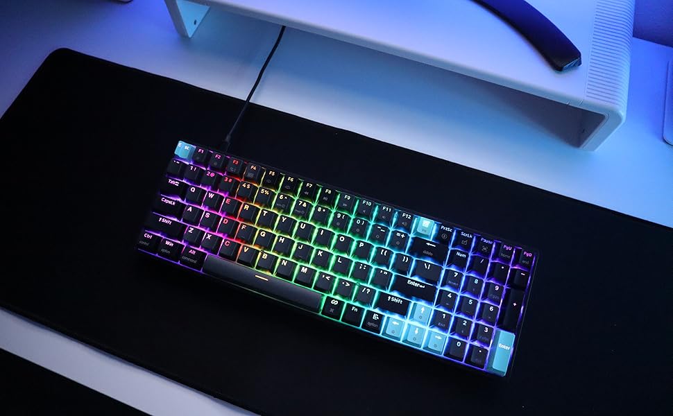 Glacier GK96 Stealth Silent Mechanical Keyboard, 96 Layout