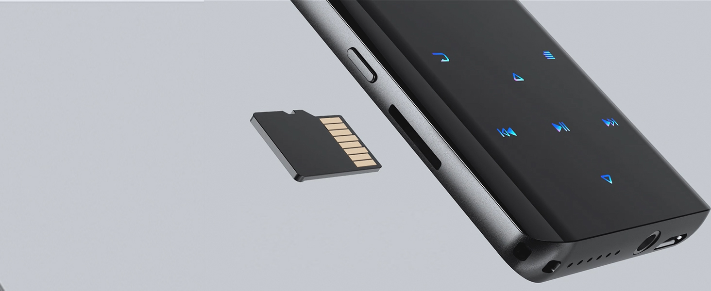 AGPTEK MP3 Player with Bluetooth 5.3, 2.4 Inch Curved Screen, 32GB