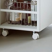 山崎実業 目隠し ワゴン L ホワイト W42×D32×H84.5cm Amazon.co.jp: 山崎実業(Yamazaki) 目隠し ワゴン L ホワイト