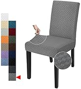 YEMYHOM 2 Packs Latest Checkered Dining Chair Slipcover Parsons Chair Furniture Protector Stretch...