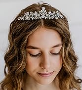 AW BRIDAL Crystal Tiaras and Crowns for Women, Wedding Tiara Headpiece for Bride, Bridal Headband...