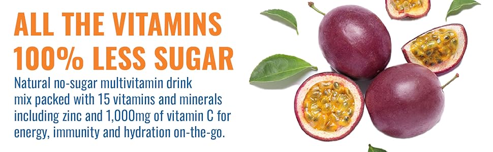 caffeine free energy drink mix packets multivitamin powder natural energy hydration drinks