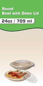 24 ounce paper bowls dome clear lids disposable salad container soup bowl acai lunch box container