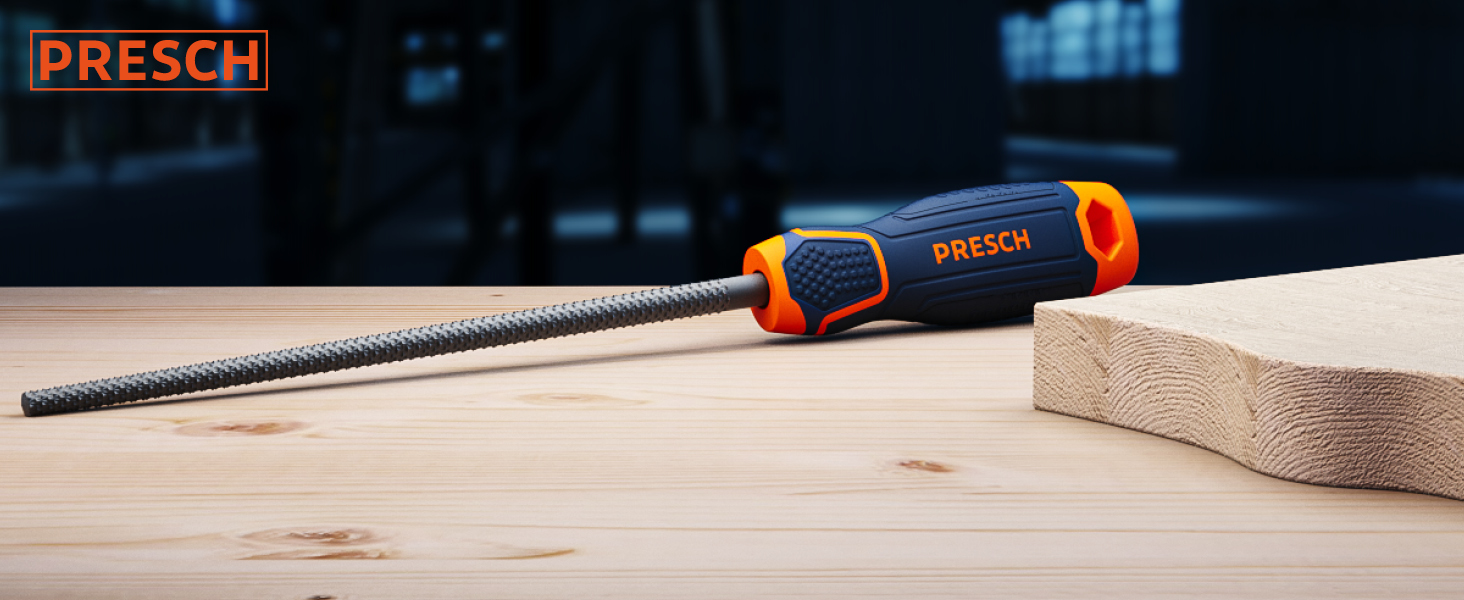 Presch Wood Rasp Round 200mm Wood rasp for Processing Curves in