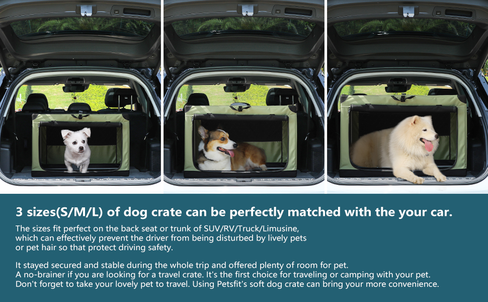Petsfit Large Dog Crate Extra Large Dog Crates,Foldable Dog Travel