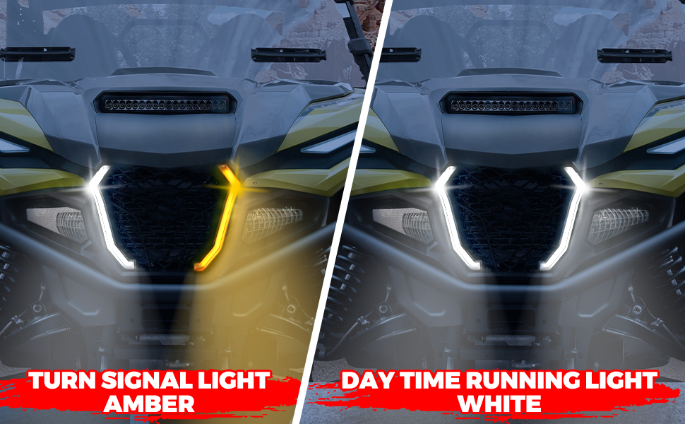 POKIAUTO Turn Signal Fang Lights for Yamaha RMAX 1000