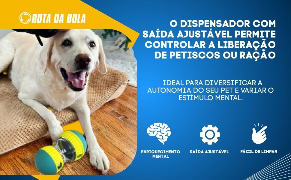 Brinquedo Interativo para Cães com Dispenser de Ração Perfeito para Combater o Tédio e a Ansiedade
