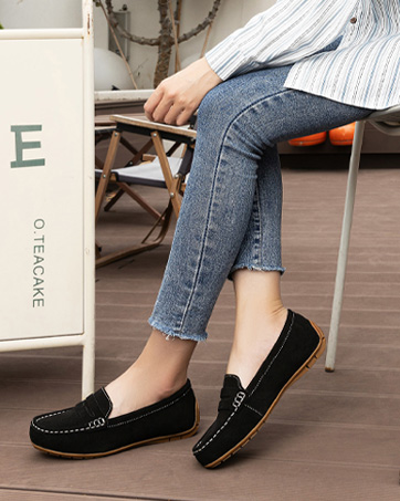 Black womens slip-ons