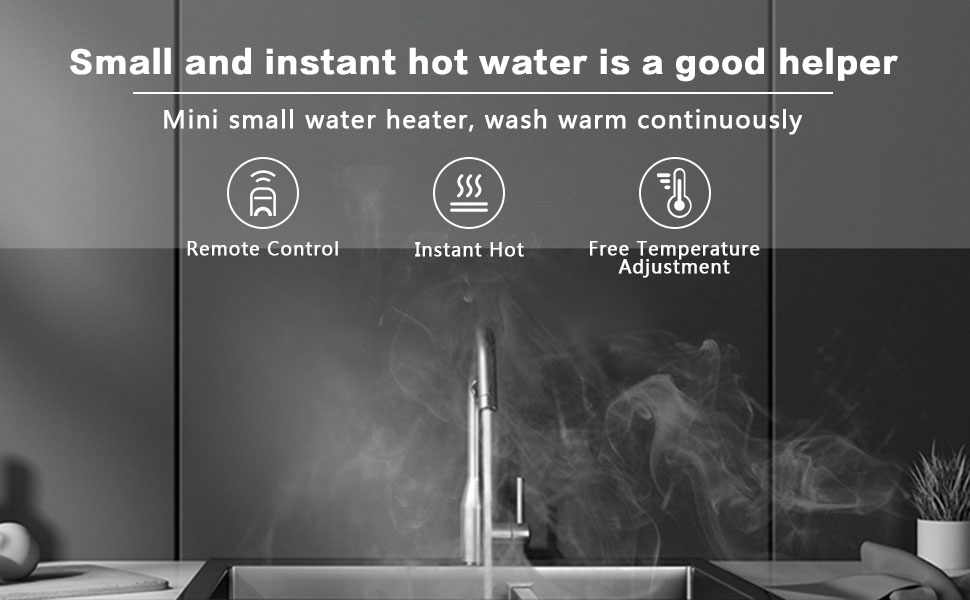 Instantaneous Tankless Water Heater 3000W Mini Electric Water Heater