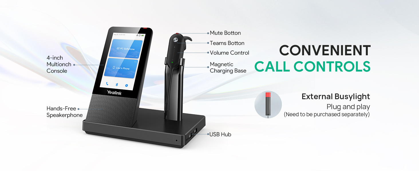 Yealink DECT wireless headset WH67