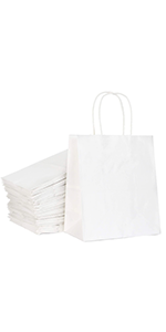 90 White Kraft Paper Gift Bags