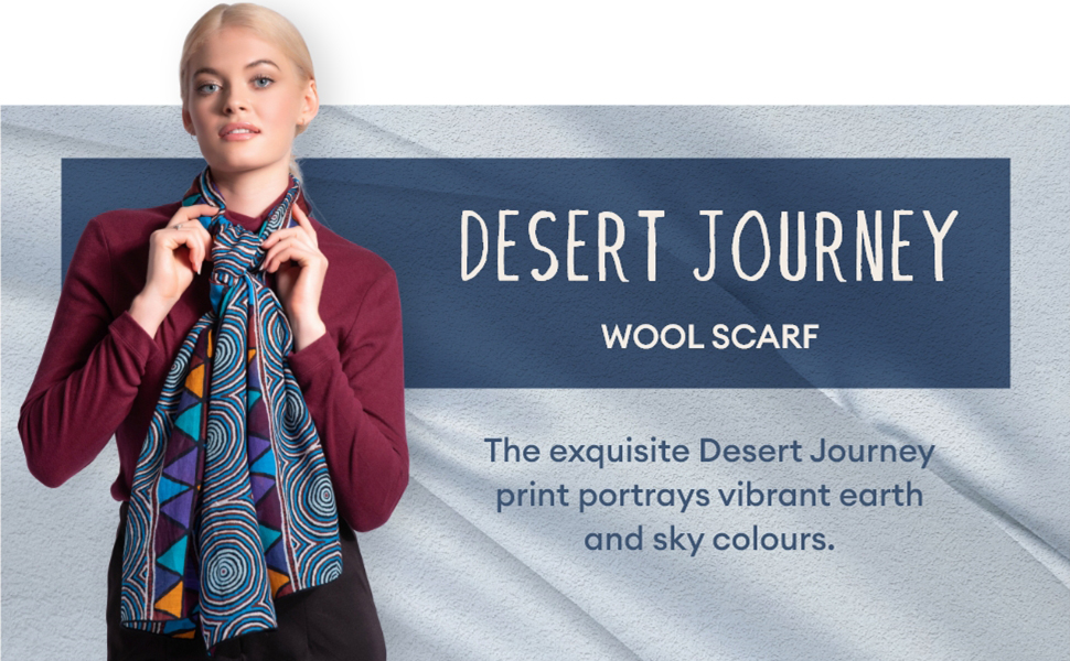 desert journey wool scarf