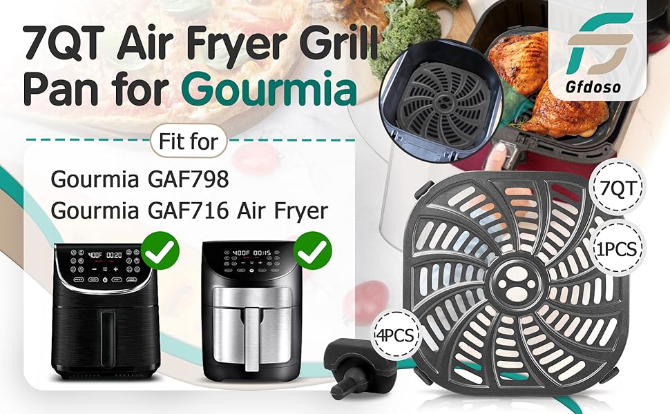 Air Fryer Grill Pan for Gourmia GAF798 1