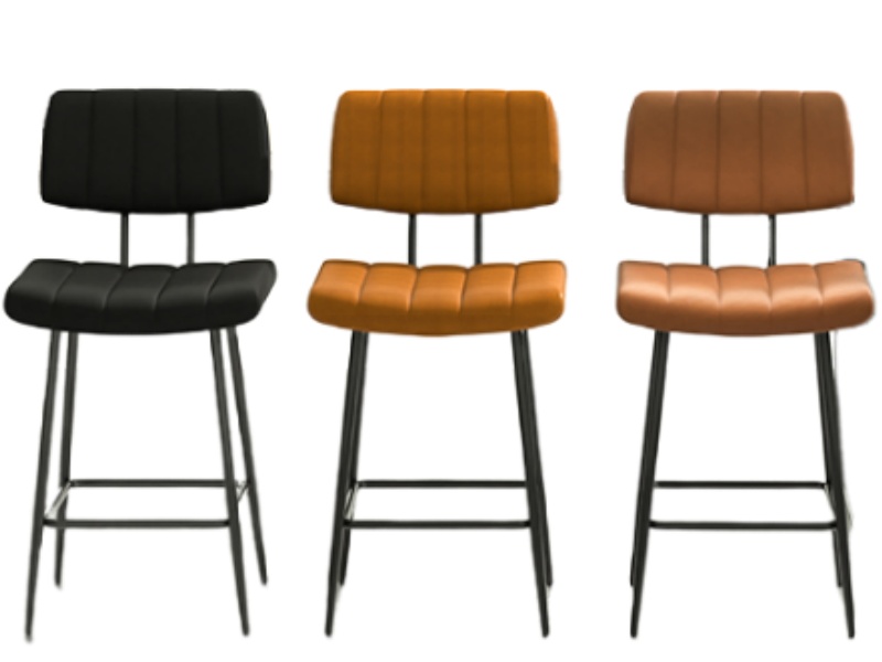 Bar Stools Set of 2, 26" Counter Height Bar Chairs with