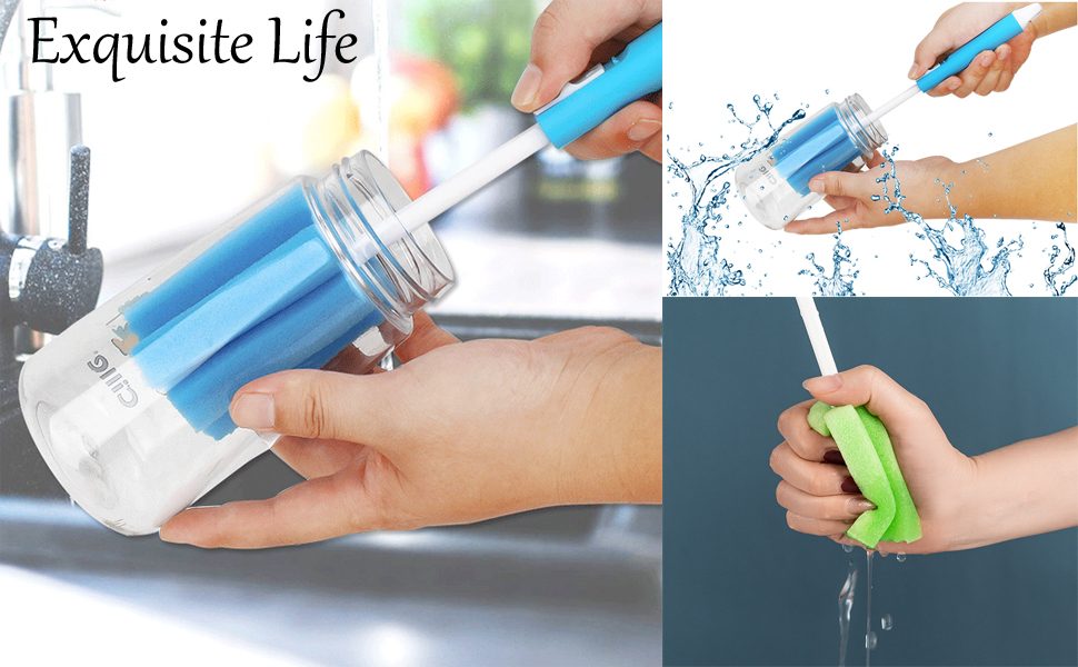 Produktbild von Flaschenbu00fcrste, Aipeeo Flaschenreiniger,Flaschenbu00fcrste Lang,5 In 1 Flaschenreiniger Bu00fcrste