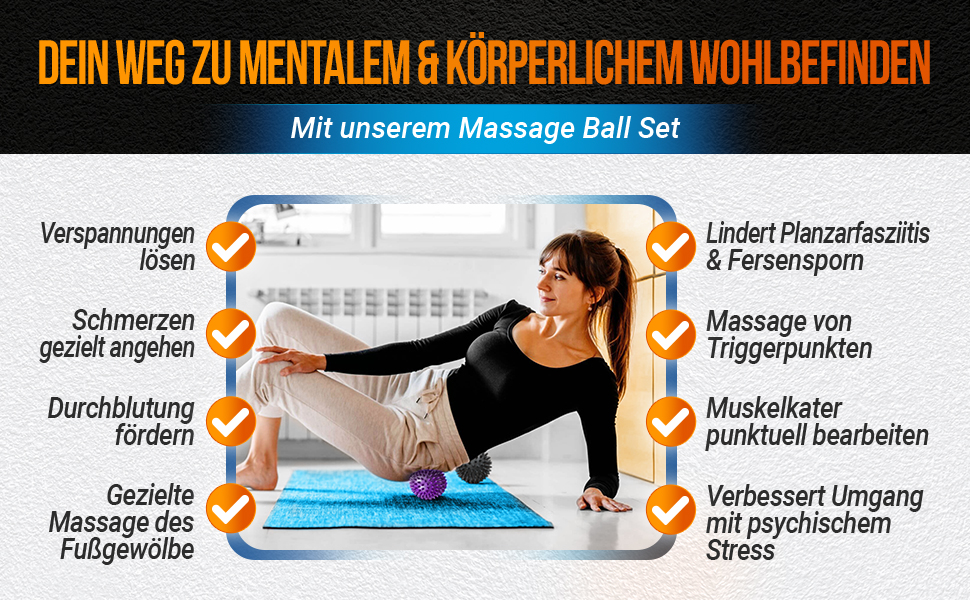 massage balls stachelball massage fuß igelball hart igelball set massageballset