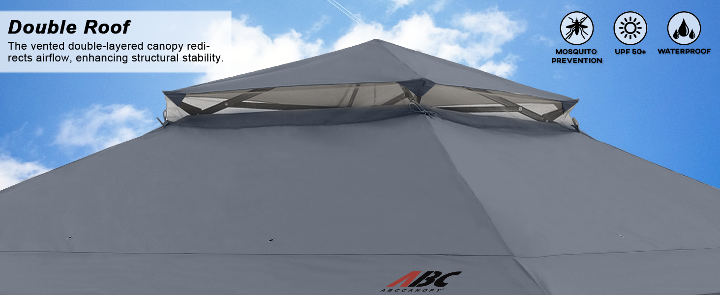 double roof gazebo