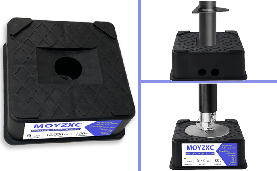 4Pack MOYZXC Trailer Jack Block, RV Leveling Blocks, Up to 15,000 lbs, Trailer RV