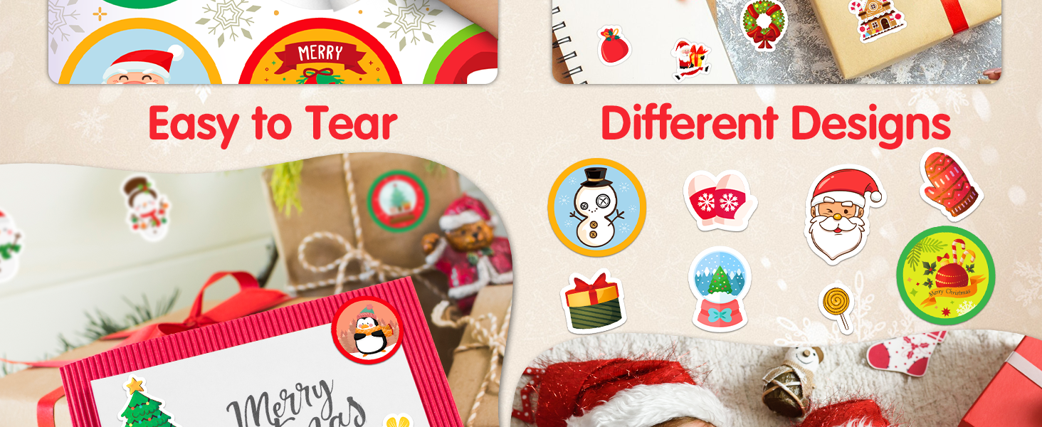 christmas stickers bulk