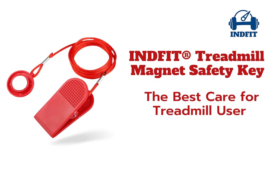 INDFIT® Treadmill Safety Key, Universal Treadmill Safety Key for