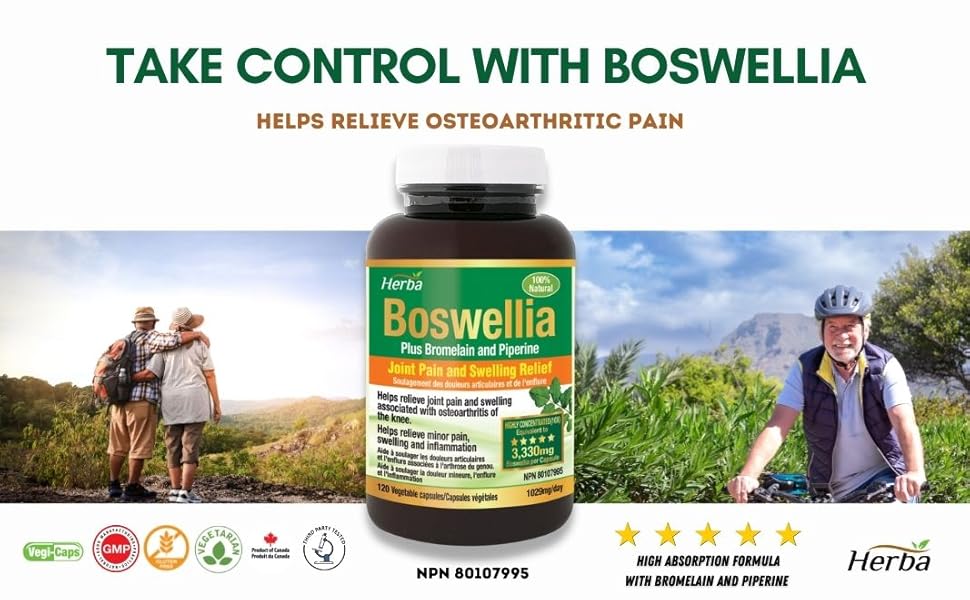 Herba Boswellia Serrata Capsules with Bromelain Supplement 120