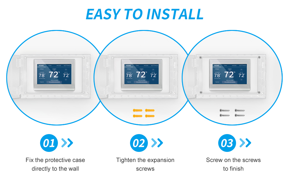 KETAN Universal Thermostat Lock Box with Key,Clear Large Thermostat