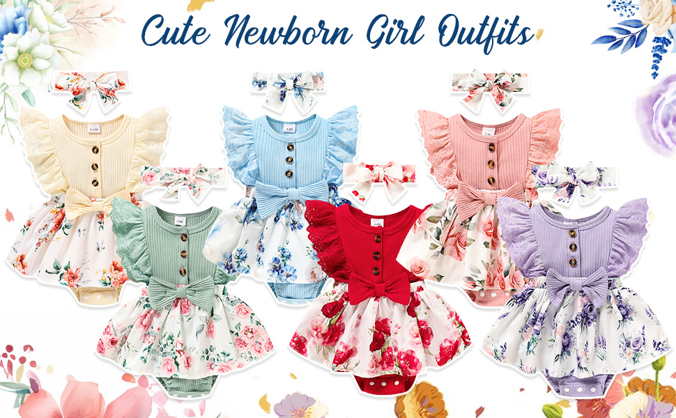 newnborn girls romper