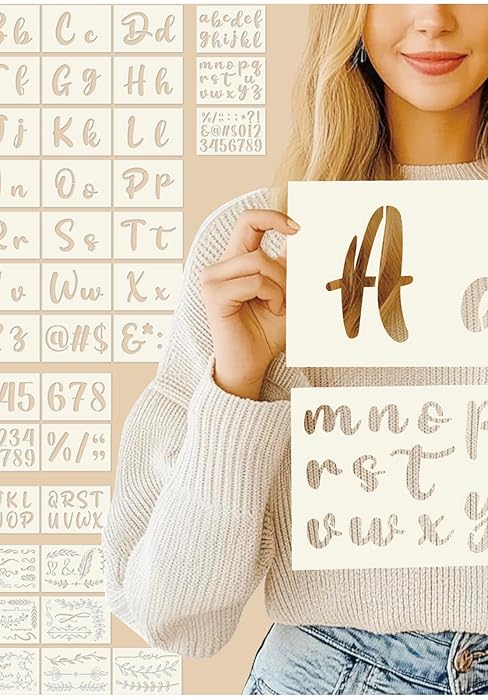 Letter Stencils for Crafts Reusable
