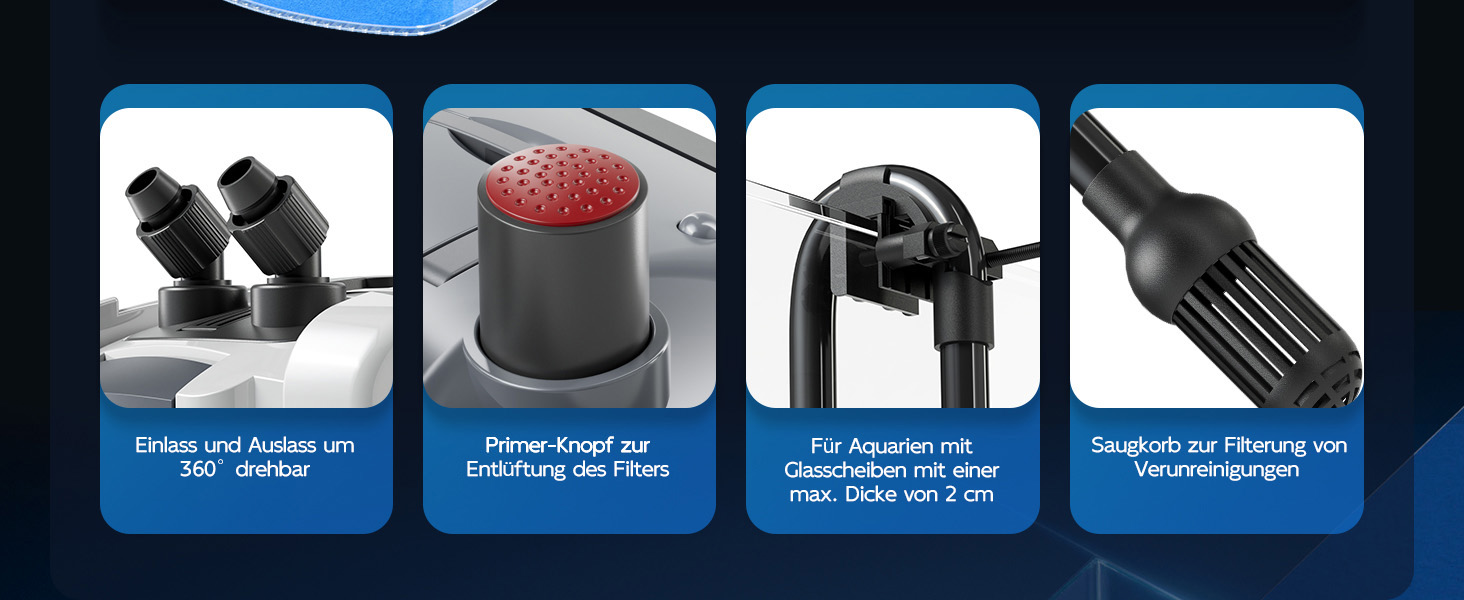Schrittweise Montagesequenz, die schwarze mechanische Komponenten beim Verbinden oder Justieren zeigt, mit Nahaufnahmen verschiedener Verbindungspunkte und Mechanismen.