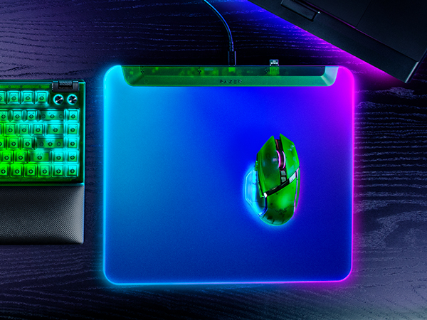 マウス・トラックボール Razer Firefly V2Pro Phantom GreenEdition Razer Firefly V2 Pro Fully Illuminated RGB Gaming Mouse Mat