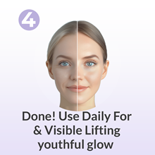 Before and after microcurrent face lifting results, anti-aging treatment, facial glow, youthful skin