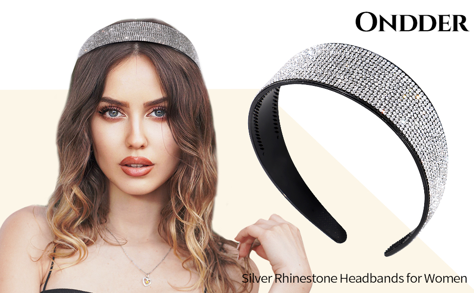 headband headbands for women black silver headband head bands for women's hair head band