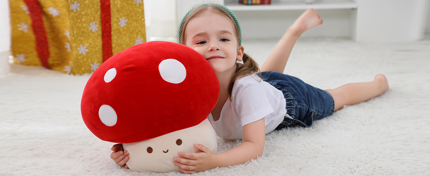 12 Inch Mushroom Plush Pillow