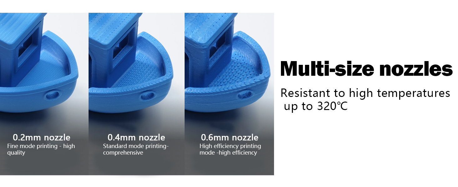 10PCS Brass-Hardened Steel Nozzles for Centauri Carbon 0.2MM 0.4MM 0.6MM Original Hotend Nozzles Superior Thermal Conductivity Wear Resistant for Elegoo Centauri 3D Printer Accessories 18 centauri nozzle