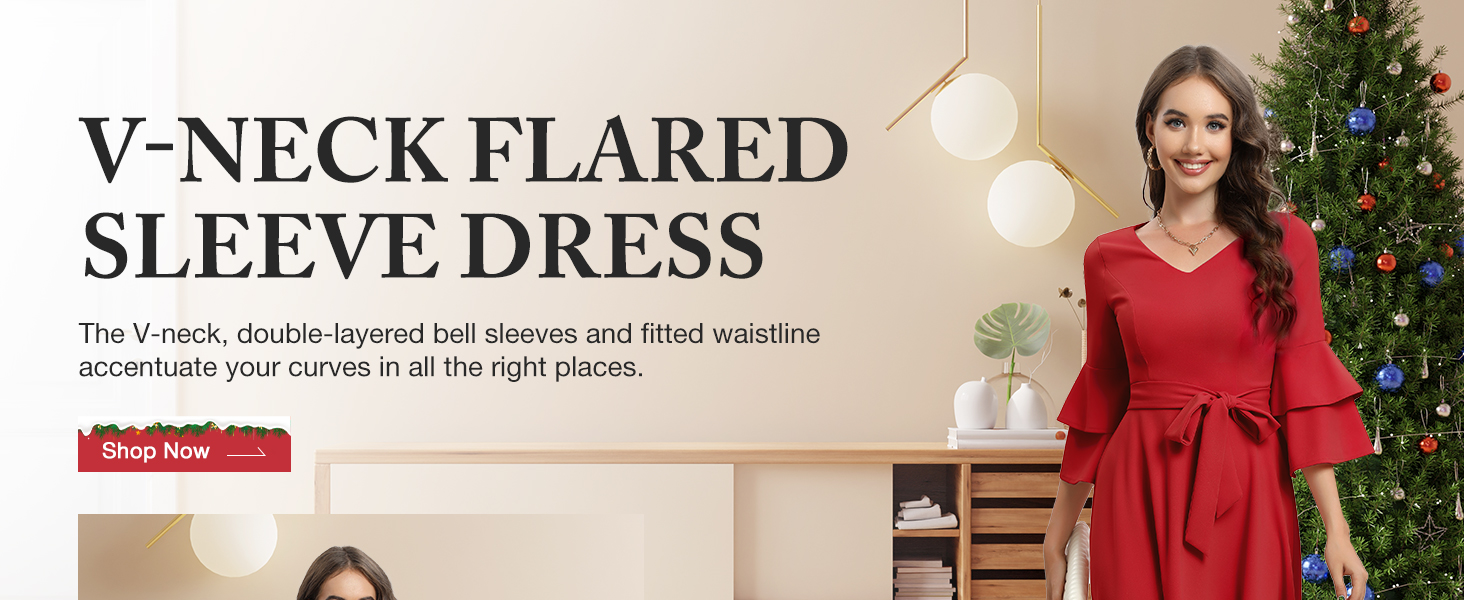 vintage christmas women’s dress christmas party dresses for women 2023