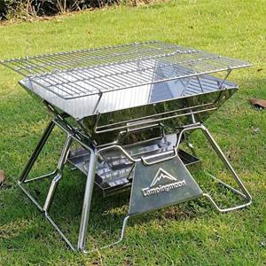 Campingmoon Campinggrill, Edelstahl, faltbar, tragbar, Holzkohlegrill ...