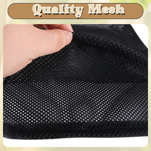 Black Mesh Drawstring Bag