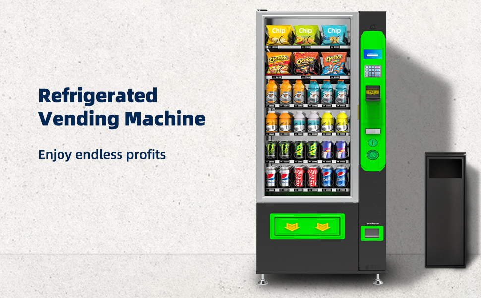 Large Beverage Snack combo Commercial Refrigerated Vending