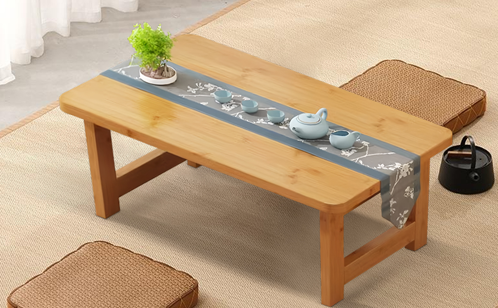 Amazon.com: Japanese Floor Sitting Table, Folding Wood Tea Table