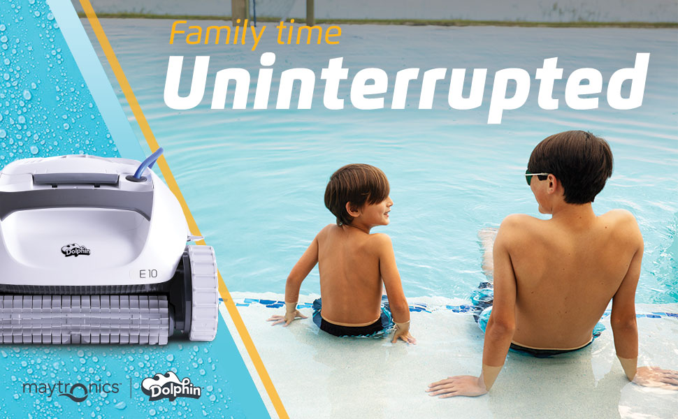Dolphin E10 Robotic Pool Vacuum Cleaner — Powerful Active Scrubbing
