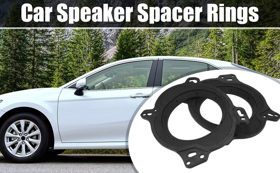 X AUTOHAUX 2 Pcs 6.5" Black Plastic Car Speaker Mounting