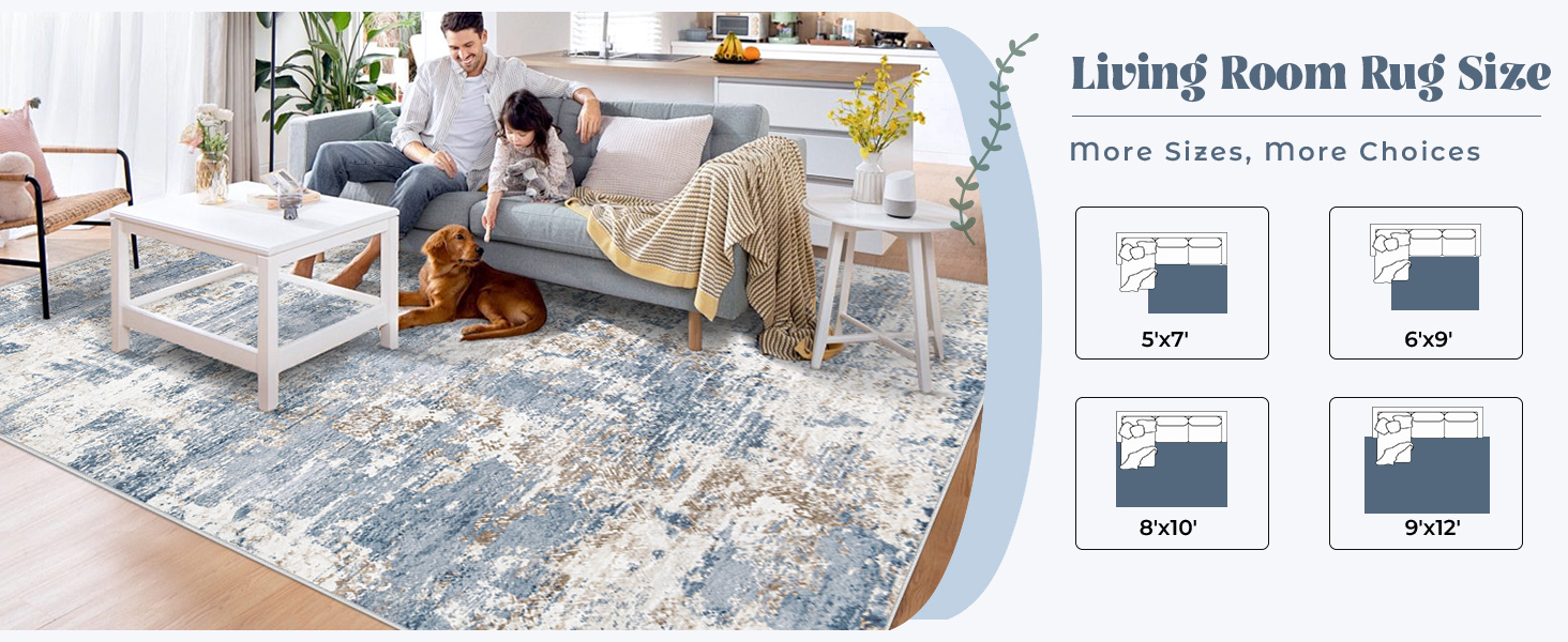living room rug sizes