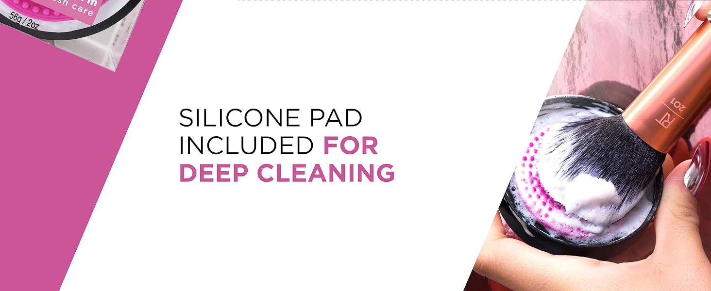 Real Techniques Brush Cleansing Balm with Deep Cleansing Pad for Makeup