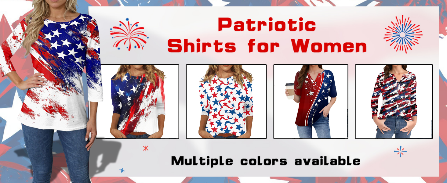 4th of July Shirts Women