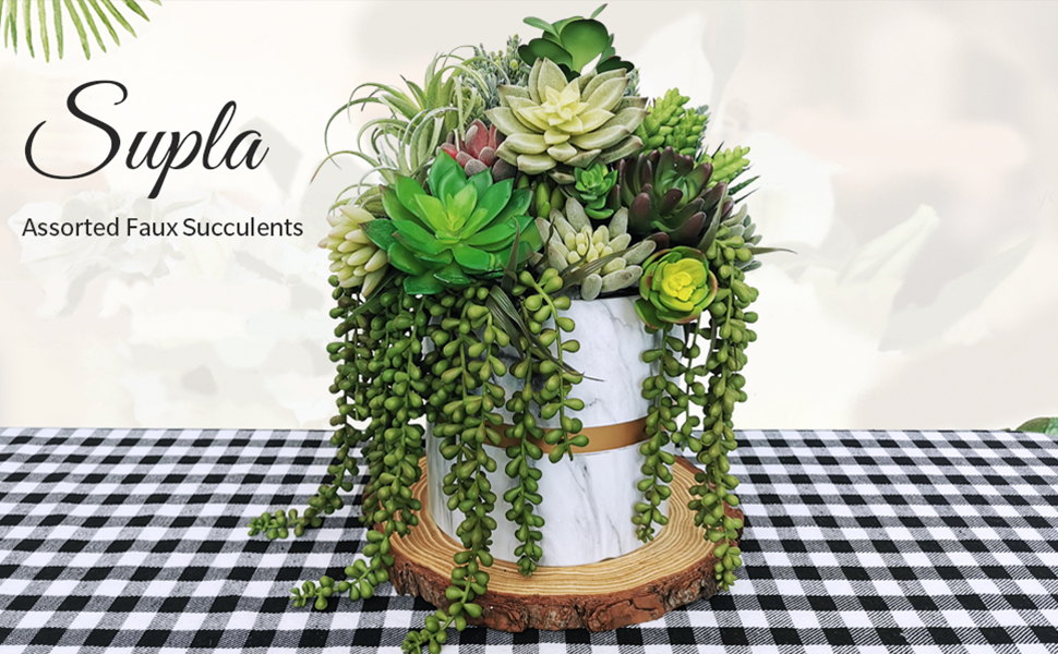 Supla 4 pcs Artificial Hanging Succulent... 12 artificial succulents