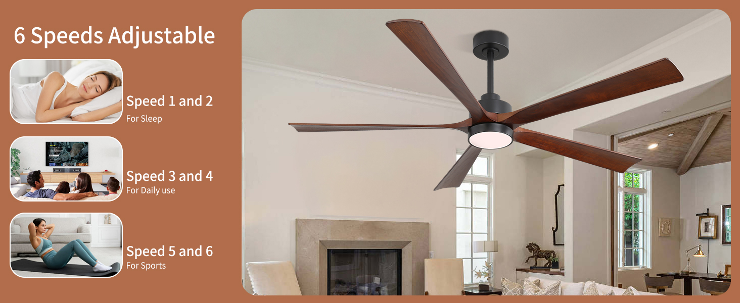 Ceiling Fans with Light and Remote Control
