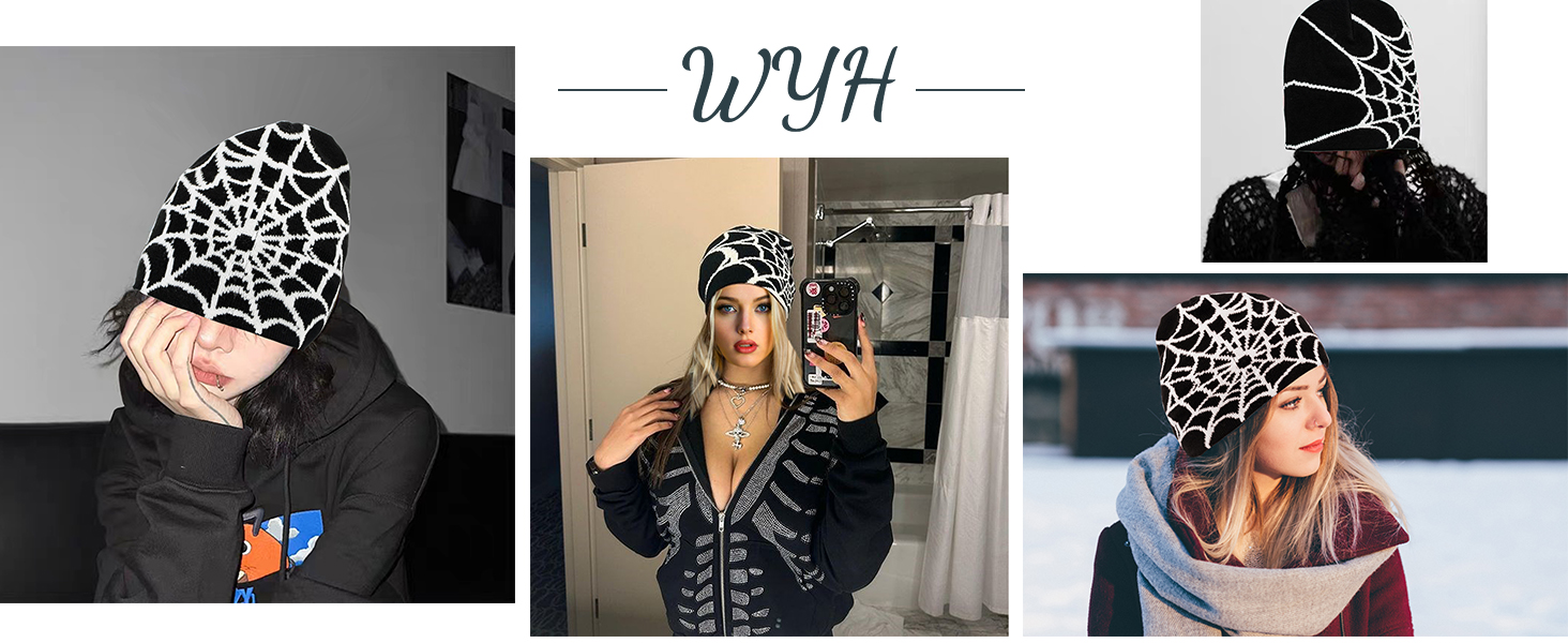 Y2K Beanies Unique Spider  Beanie Graphic Women Knitted Beanie and